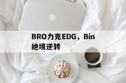 开云平台-包含BRO力克EDG，Bin绝境逆转的词条